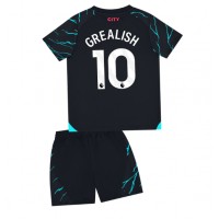 Manchester City Jack Grealish #10 Tretí Detský futbalový dres 2023-24 Krátky Rukáv (+ trenírky)